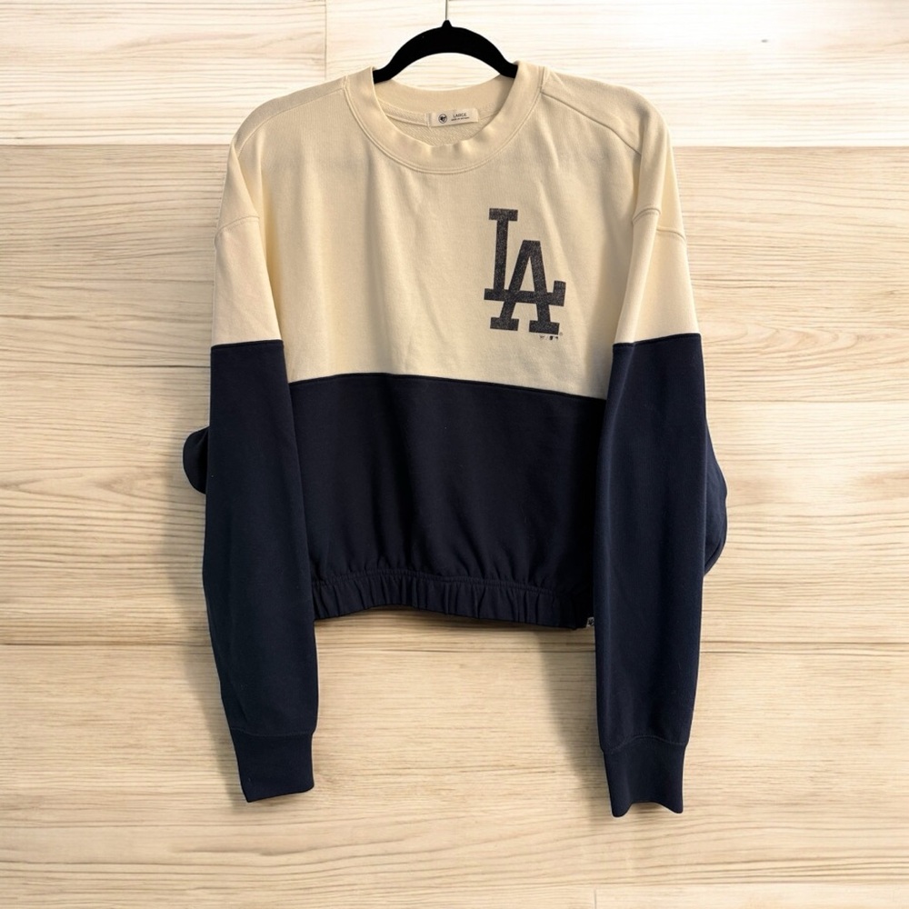 LA Los Angeles Dodgers Sweatshirt Cropped Large